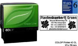 Tekststempel Colop 40 Green 6-Regels+Bon