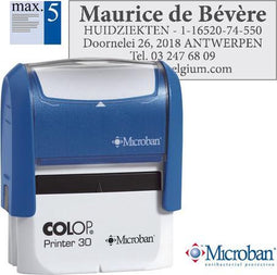 Tekststempel Colop Printer 30 personaliseerbaar 5regels 47x18mm