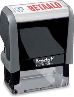 Tekststempel Trodat Printy 4912 betaald blauw rood