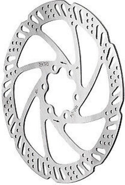 Tektro disk rotor remschijf 160mm zilver 6 punts bevestiging op kaart