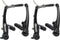 Tektro V-brake remset 857AL V+A zwart (bulkverpakking)