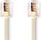 Telecomkabel - RJ11 Male - RJ11 Male - 2.00 m - Kabel design: Plat - Connectorplating: Goud Verguld - Kabeltype: RJ11 - Ivoor
