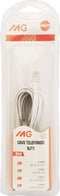 Telecomkabel - RJ11 Male - RJ11 Male - 5.00 m - Kabel design: Plat - Connectorplating: Vernikkeld - Kabeltype: RJ11 - Wit