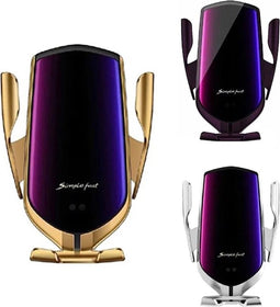 Telefoon Autohouder - Autoklem Draadloze autolader Zilverkleur - Compatibel met Galaxy S10 / S10 + / S9, opladen voor iPhone 11/11 P / 11 Pro Max / XSMax / XS / XR / X / 8P - in 3 kleuren leverbaar