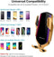 Telefoon Autohouder - Autoklem Draadloze autolader Zilverkleur - Compatibel met Galaxy S10 / S10 + / S9, opladen voor iPhone 11/11 P / 11 Pro Max / XSMax / XS / XR / X / 8P - in 3 kleuren leverbaar