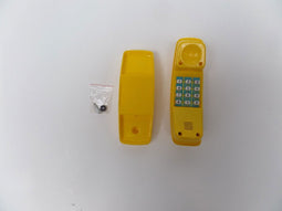 Telefoon in kunststof 210x70 mm incl. schroeven geel