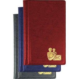 Telefoonalbum KTC spiraal A-Z bordeauxrood - zilvergrijs - 12 stuks