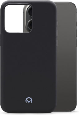 Telefoonglaasje Hoesje Geschikt voor Apple iPhone 15 Pro Max - TPU - Mat Zwart - Beschermhoes - Case - Cover