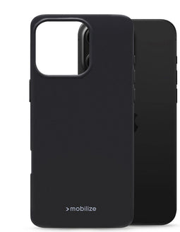 Telefoonglaasje Hoesje Geschikt voor Apple iPhone 16 Pro - TPU - Mat Zwart - Beschermhoes - Case - Cover