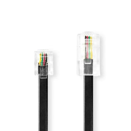 Telefoonkabel APM Zwart 5 m RJ11 (Refurbished A)