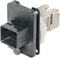 Telegärtner 100007419 RJ45-flensset variant 4 Koppeling, inbouw Aantal polen: 8P8C Zwart 1 stuk(s)