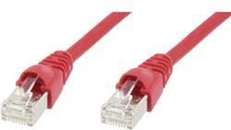 Telegärtner 100007975 RJ45 Netwerkkabel, patchkabel CAT 6A S/FTP 1.00 m Rood Vlambestendig, Snagless, Vlambestendig, Ha