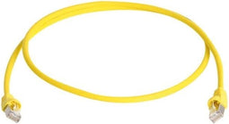 Telegärtner 100007977 RJ45 Netwerkkabel, patchkabel CAT 6A S/FTP 1.00 m Geel Vlambestendig, Snagless, Vlambestendig, Ha