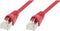 Telegärtner 100008464 RJ45 Netwerkkabel, patchkabel CAT 6A S/FTP 3.00 m Rood Vlambestendig, Snagless, Vlambestendig, Ha