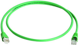Telegärtner 100008644 RJ45 Netwerkkabel, patchkabel CAT 6A S/FTP 5.00 m Groen Vlambestendig, Snagless, Pair afscherming