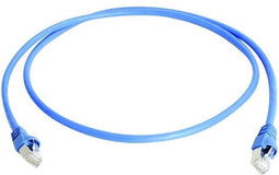 Telegärtner 100008646 RJ45 Netwerkkabel, patchkabel CAT 6A S/FTP 5.00 m Blauw Vlambestendig, Snagless, Vlambestendig, H