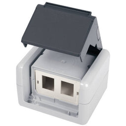 Telegärtner 100021370 Netwerkdoos Opbouw (op muur) CAT 5e, CAT 6, CAT 6A Grijs