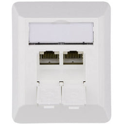 Telegärtner 100023002 Netwerkdoos Opbouw (op muur) CAT 6A 2 poorten Alpine-wit