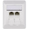 Telegärtner 100023002 Netwerkdoos Opbouw (op muur) CAT 6A 2 poorten Alpine-wit