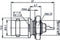 Telegärtner 100023404 100023404 BNC-connector Bus, inbouw verticaal 50 Ω 1 stuk(s)