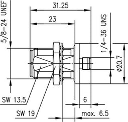 Telegärtner 100024188 100024188 Coax-adapter N-bus - SMA-bus 1 stuk(s)