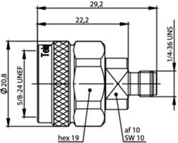 Telegärtner 100024220 100024220 Coax-adapter N-stekker - SMA-bus 1 stuk(s)