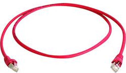 Telegärtner RJ45 (cross) Netwerkkabel Aansluitkabel CAT 6A S/FTP 0.50 m Rood Vlambestendig, Halogeenvrij