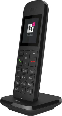 Telekom Speedphone 12 schwarz Mobilteil/Ladeschale, IP Phone, Zwart, Draadloze handset, 50 m, 300 m, 100 entries