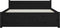 vidaXL - Bedframe - massief - hout - zwart - 140x200 - cm