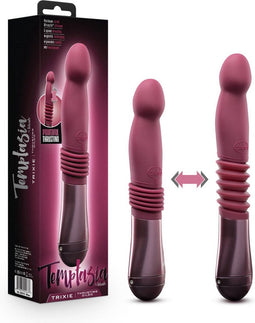 Temptasia - Trixie Stotende Dildo - Wijnrood