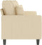 vidaXL - Tweezitsbank - 140 - cm - stof - crèmekleurig