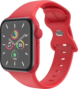 imoshion Siliconen⁺ bandje - Geschikt voor Apple Watch 1, 2, 3, 4, 5, 6, 7, 8, 9, 10, SE, Ultra (2) - 44/45/46/49 mm - Rood - M/L