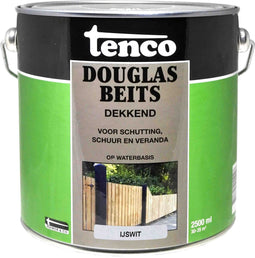 Tenco douglas beits waterbasis dekkend ijswit - 2,5 liter