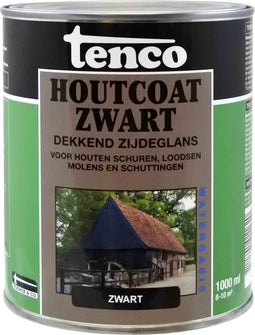 Tenco houtcoat zwart waterbasis zijdeglans - 1 liter