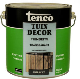 Tenco tuindecor beits transparant antraciet - 2,5 liter