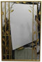 Wandspiegel DKD Home Decor Spiegel Gouden Metaal Blad van een plant (60 x 2 x 90 cm)