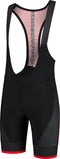 Rogelli Fuse - Korte Fietsbroek - Met Bretels - Zwart Rood - Maat L