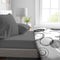 Hoeslaken - HOME LINGE PASSION - HP71762 - 90 x 190 cm + Muts 30 cm - Microvezel - 82 g - Antracietgrijs