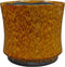 Ter Steege Bloempot Geglazuurd Geel-Caramel D 21 cm H 20 cm Opening 18.5 cm