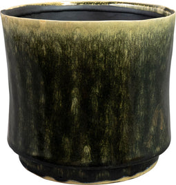 Ter Steege Bloempot Geglazuurd Groen-Multicolour D 17 cm H 15 cm Opening 15 cm