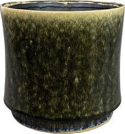 Ter Steege Bloempot Geglazuurd Groen-Multicolour D 23 cm H 21 cm Opening 21.5 cm