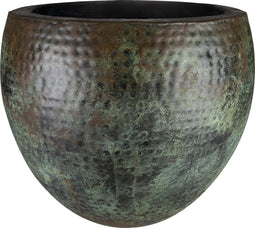 Ter Steege Bloempot Metaal Groen-Blauw D 54 cm H 42 cm