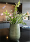 Ter Steege Bloempot/plantenpot hoog - binnen - groen/goud - D23/H36 cm - keramiek