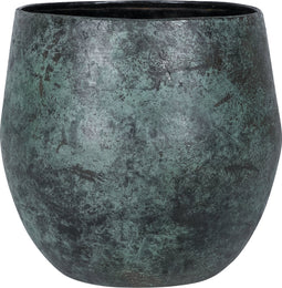 Ter Steege Bloempot-Sierpot Metaal Groen-Blauw-Grijs D 24 H 21 cm