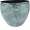 Ter Steege Bloempot-Sierpot Metaal Turquoise D 17 H 15 cm