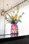 Ter Steege Bloempot-Siervaas Metaal Fuchsia-Multicolour D 30 cm H 42 cm