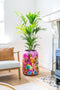 Ter Steege Bloempot-Siervaas Metaal Fuchsia-Multicolour D 30 cm H 42 cm