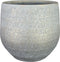 Ter Steege Plantenpot/bloempot - keramiek - metallic zilvergrijs/touch of gold - D32/H30 cm