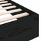 vidaXL - Bedframe - massief - hout - zwart - 90x200 - cm