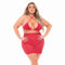 Ondergoed Set Pink Lipstick Rood (XL)
